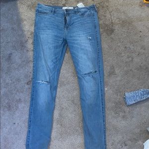 high rise skinny jeans